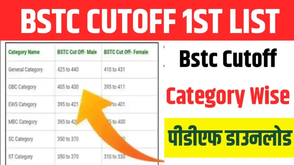 BSTC Cut Off 1st List